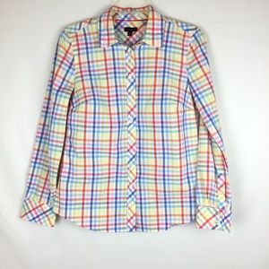 Talbots | Colorful Spring Plaid Button Up | XS